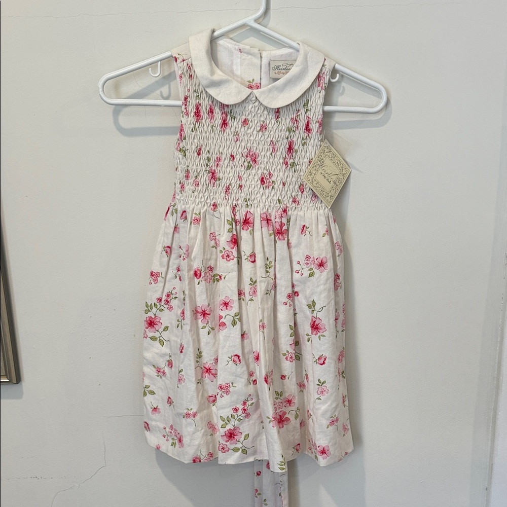 Carriage Boutique Pink Floral Smocked Dress
